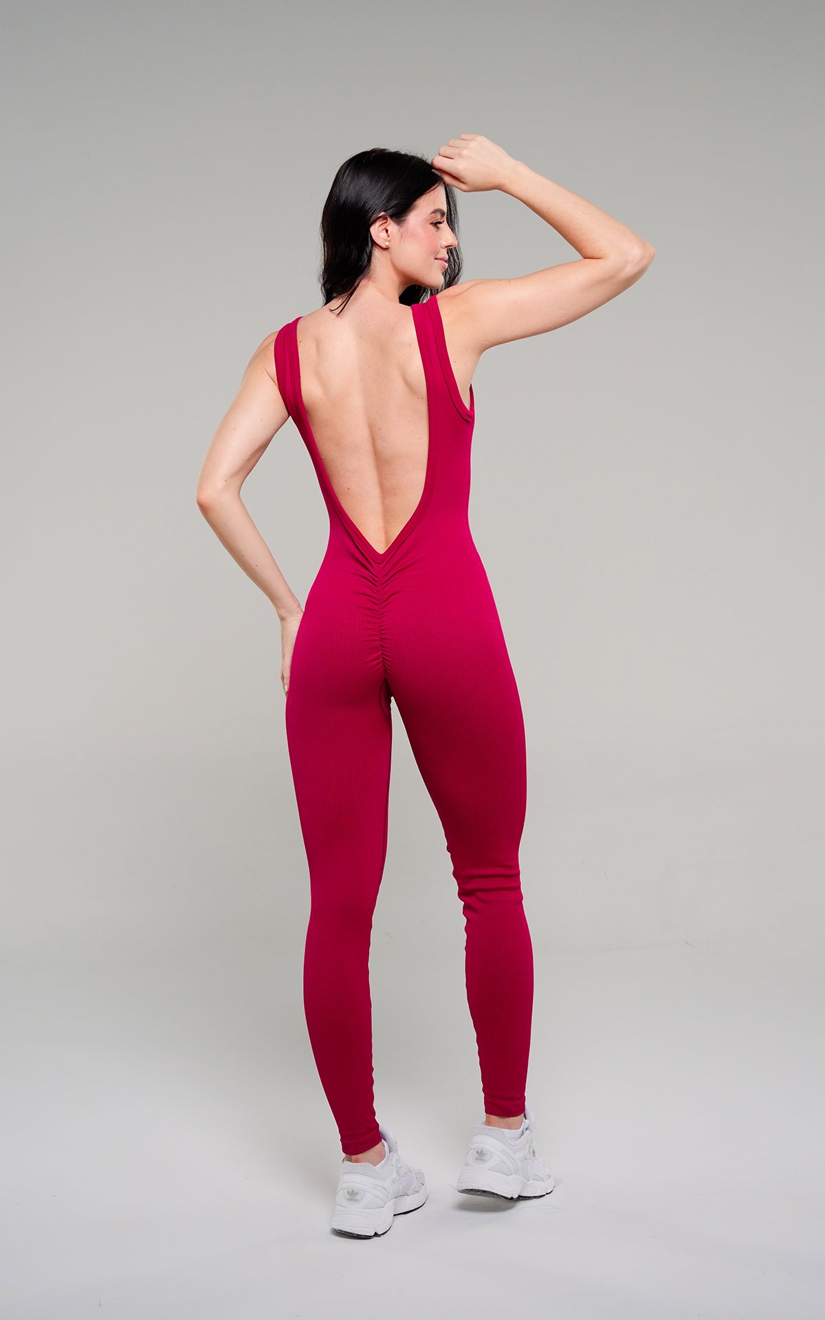 ENTERIZO LARGO EGIPTO ROJO CON RUCHING